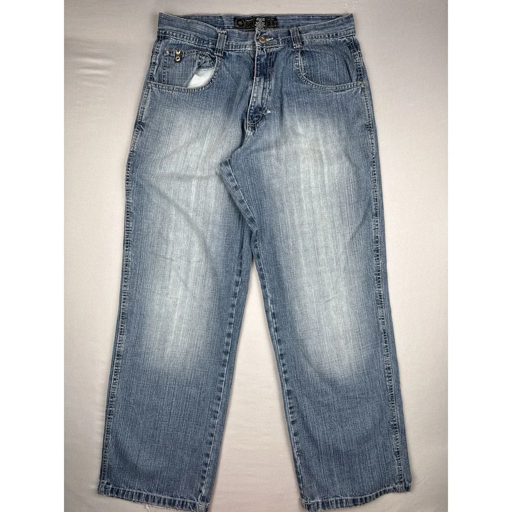 Vintage Y2K Southpole 4180 Baggy Jeans 34x32 Wide Leg Denim Skater